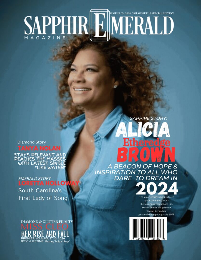 Alicia Brown graces the cover of Latina Emerald magazine's January 2024 issue.